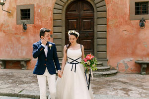 cerimonia e ricevimento per un matrimonio intimo nel chianti