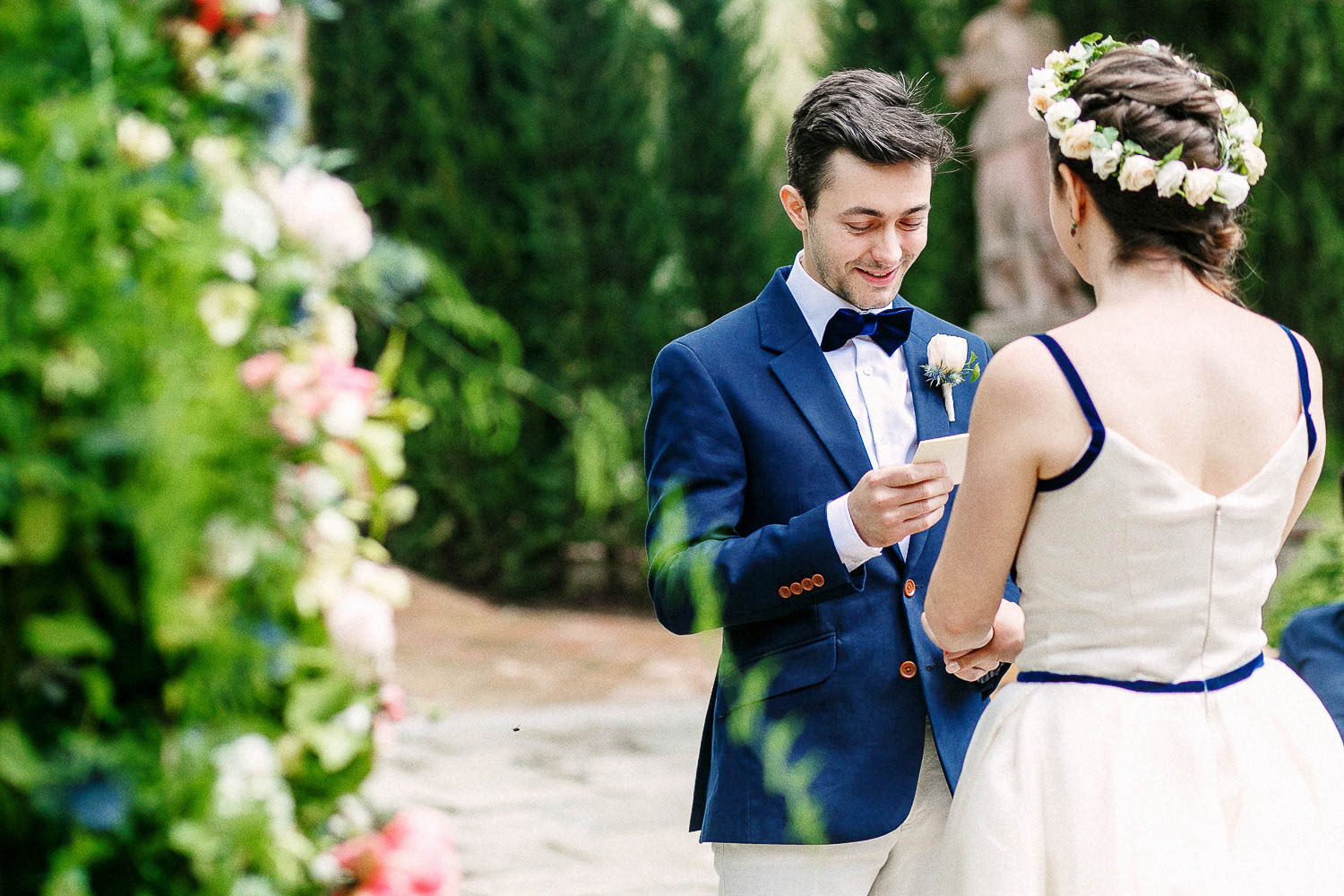 cerimonia e ricevimento per un matrimonio intimo nel chianti