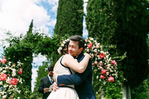 cerimonia e ricevimento per un matrimonio intimo nel chianti
