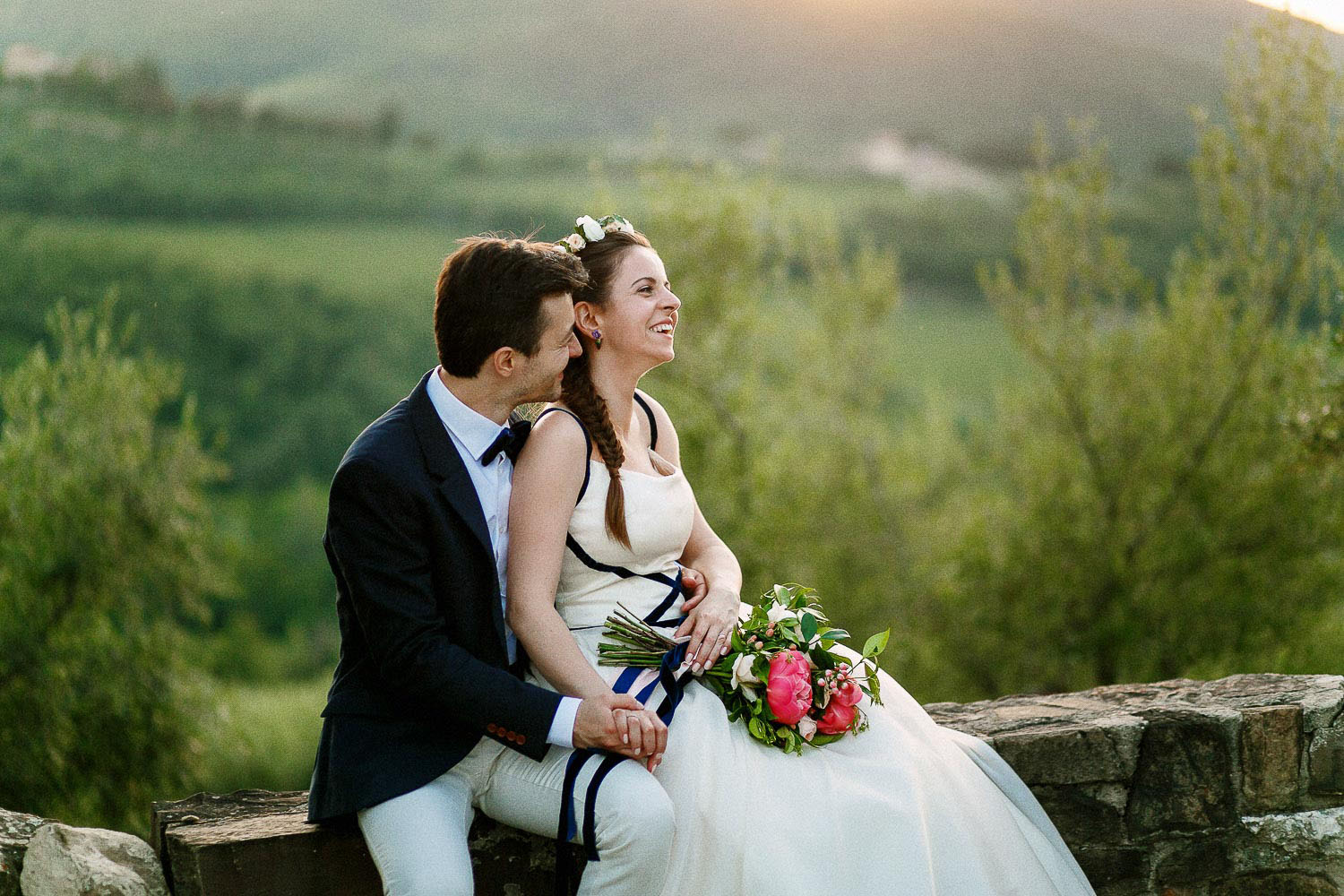 cerimonia e ricevimento per un matrimonio intimo nel chianti