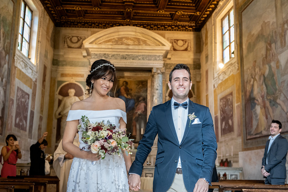 destination wedding in spring at rome