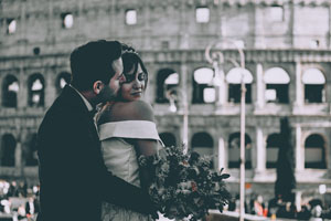 destination wedding in spring at rome