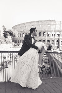 destination wedding in spring at rome