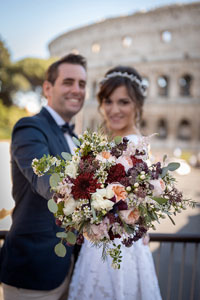 destination wedding in spring at rome