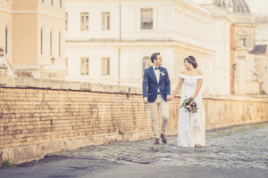 destination wedding in spring at rome