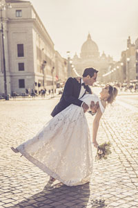 destination wedding in spring at rome