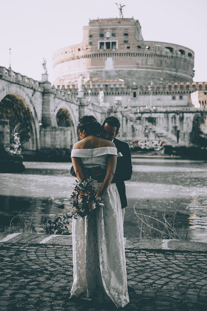 destination wedding in spring at rome