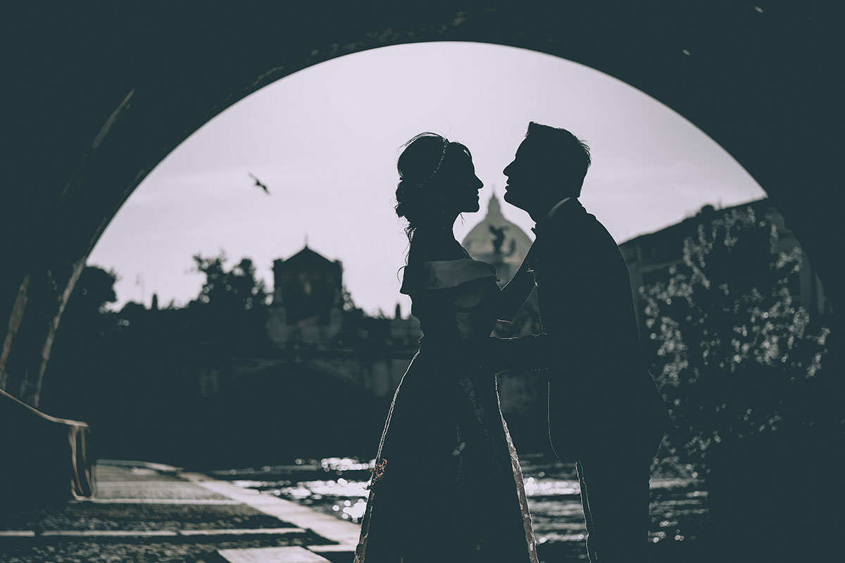 destination wedding in spring at rome