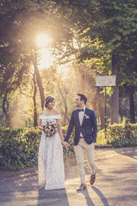 destination wedding in spring at rome