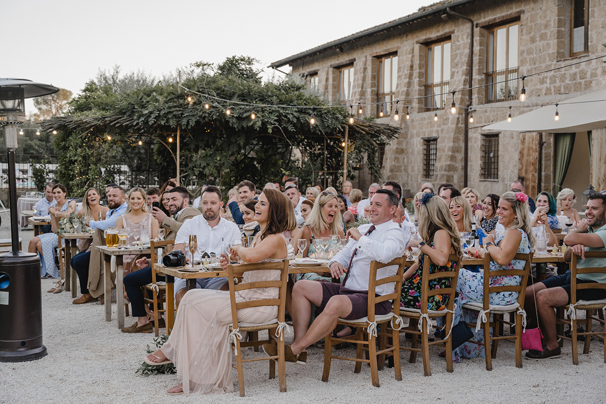 wedding and reception at Borgo di Tragliata