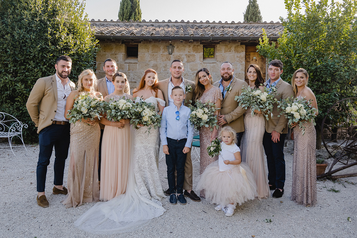 wedding and reception at Borgo di Tragliata