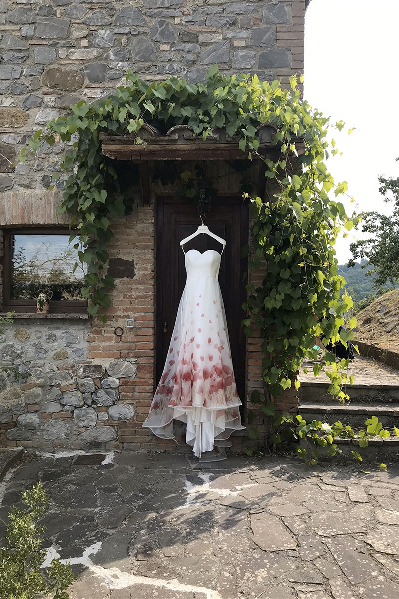 matrimonio in umbria con tema a papaveri