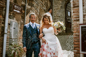 wedding in umbria Italy poppy theme