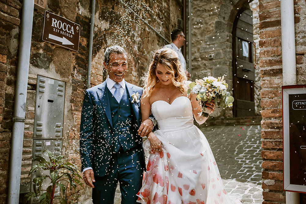 matrimonio in umbria con tema a papaveri