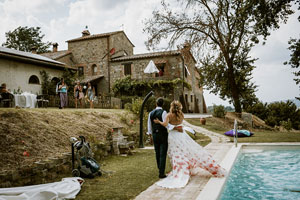 matrimonio in umbria con tema a papaveri