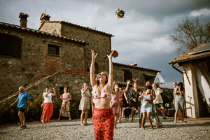 matrimonio in umbria con tema a papaveri