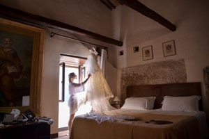 ceremony and reception in this old abbey in umbria