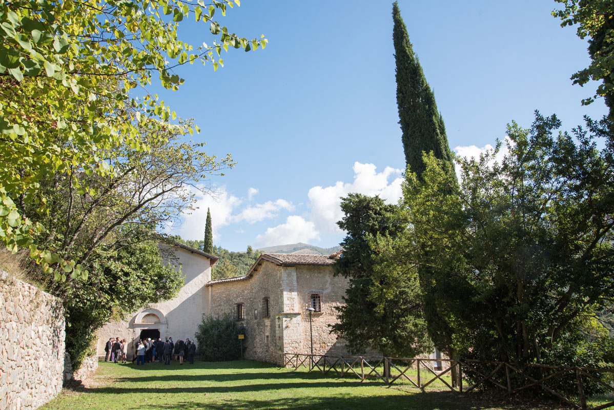 ceremony and reception in this old abbey in umbria