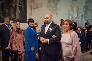 ceremony and reception in this old abbey in umbria