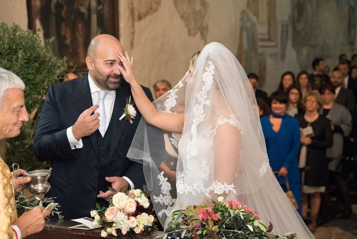 ceremony and reception in this old abbey in umbria