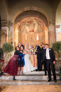 ceremony and reception in this old abbey in umbria