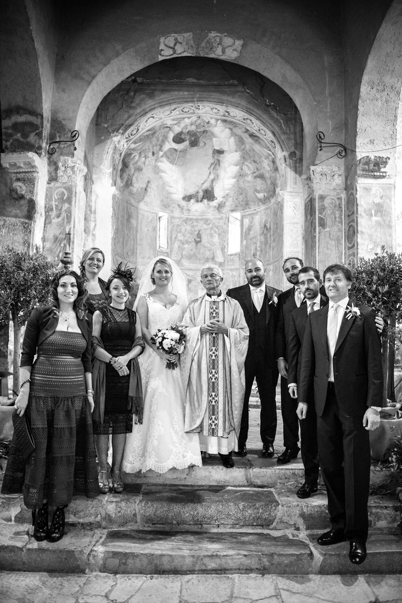 ceremony and reception in this old abbey in umbria