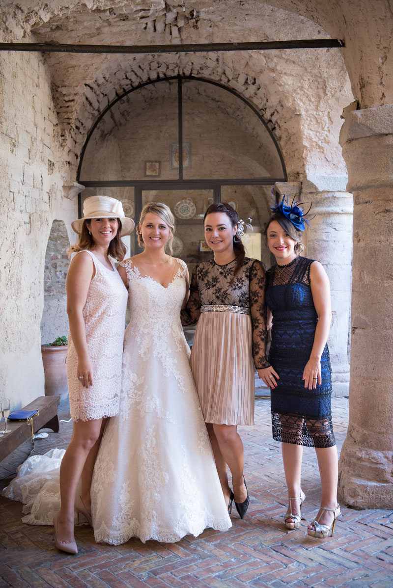 ceremony and reception in this old abbey in umbria