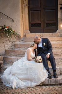 ceremony and reception in this old abbey in umbria