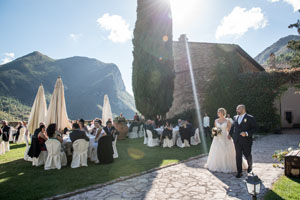 ceremony and reception in this old abbey in umbria