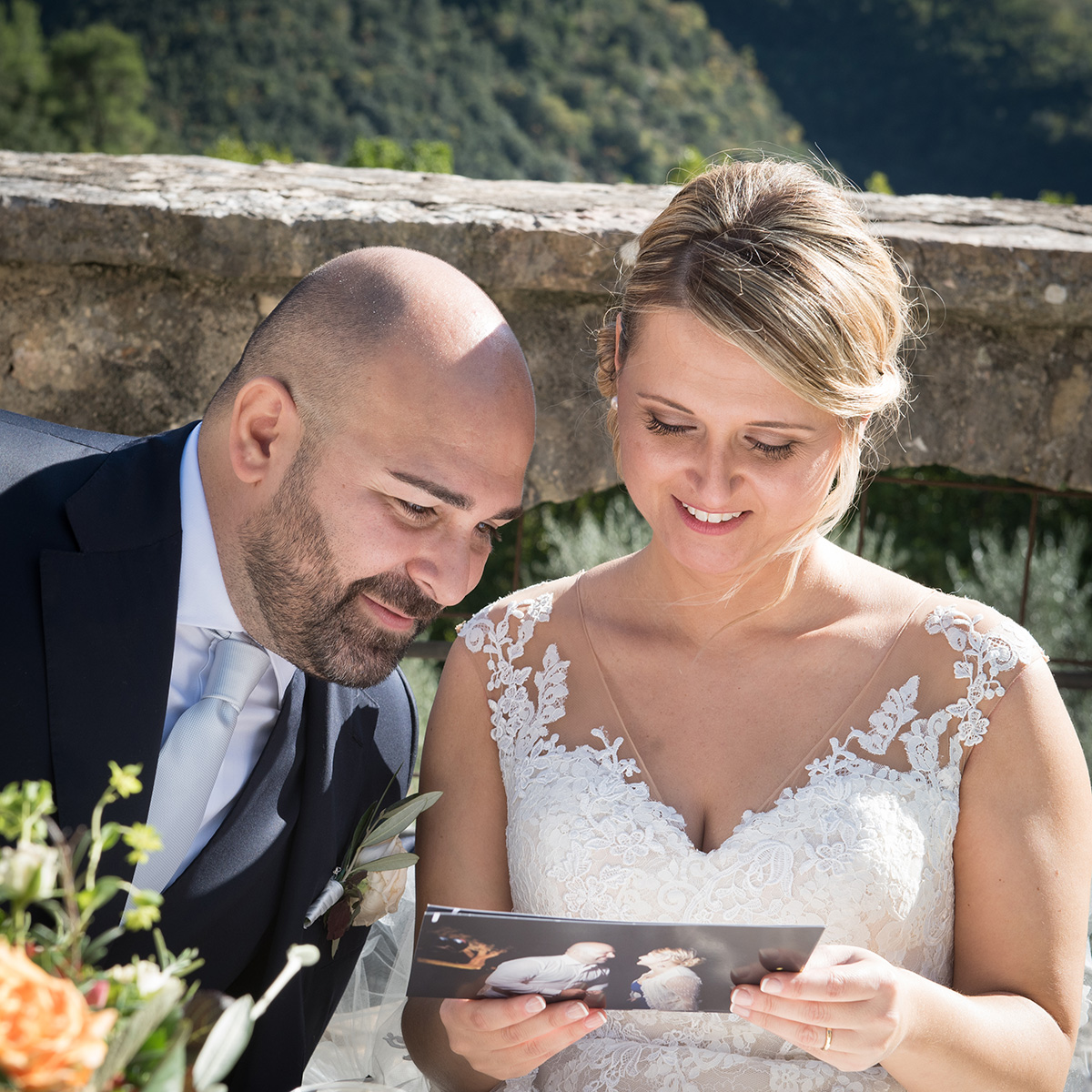 ceremony and reception in this old abbey in umbria