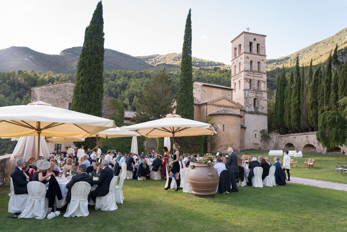 ceremony and reception in this old abbey in umbria