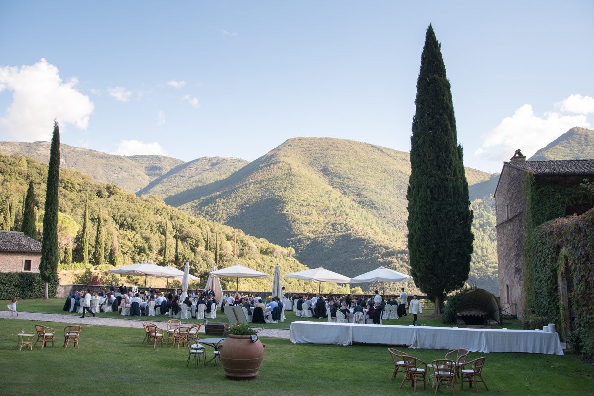 ceremony and reception in this old abbey in umbria