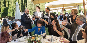 ceremony and reception in this old abbey in umbria