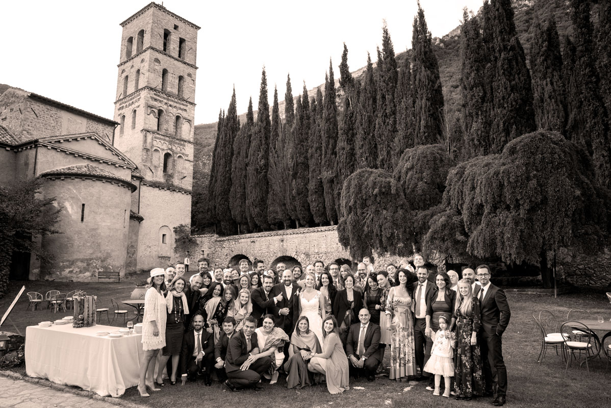 ceremony and reception in this old abbey in umbria