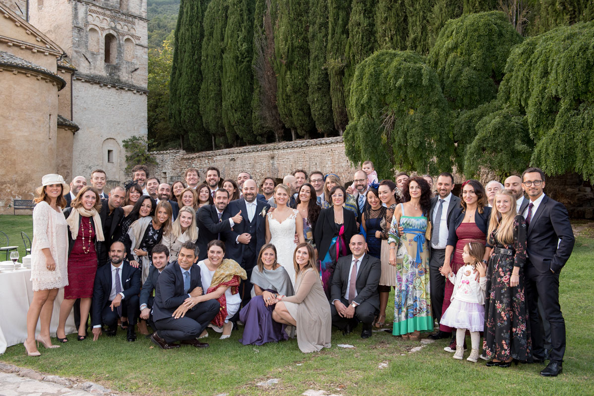 ceremony and reception in this old abbey in umbria
