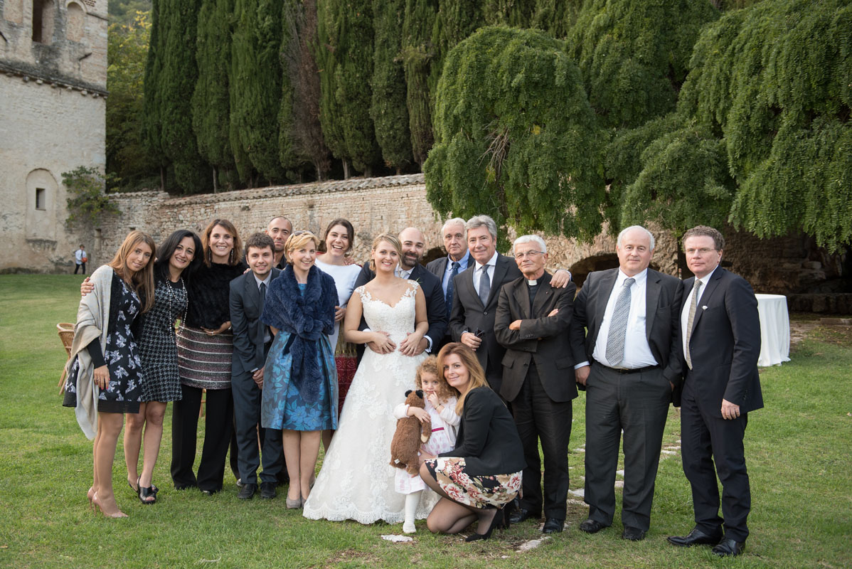 ceremony and reception in this old abbey in umbria