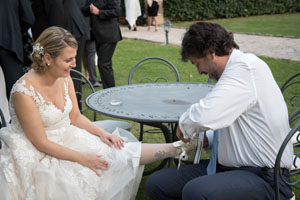 ceremony and reception in this old abbey in umbria