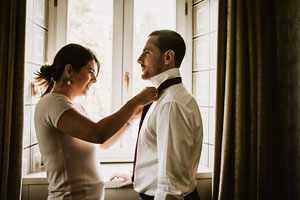 una coppia di sposi per un matrimonio romantico a roma