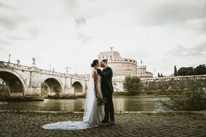 only the couple for this romantic wedding in rome