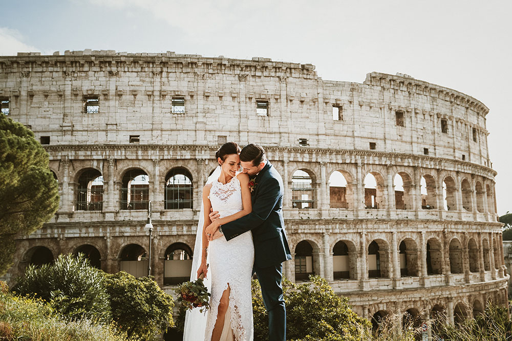 only the couple for this romantic wedding in rome