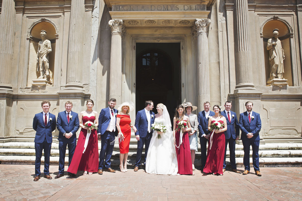 cerimonia alla Certosa di Firenze e ricevimento a villa le piazzole