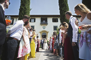 ceremony at la certosa reception at le piazzole