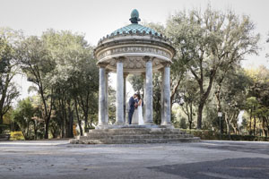 ceremony at villa Borghese and shooting in the heart of rome