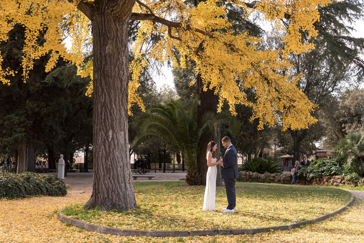 cerimonia a villa borghese e foto nel cuore di roma