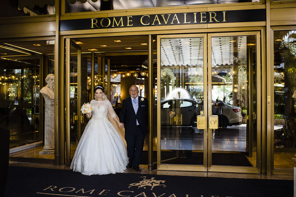 matrimonio al cavalieri hilton a roma, italia