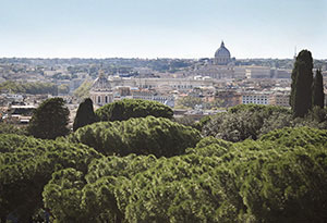 romantic wedding in Italy and reception at roof garden